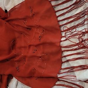 Vintage Beaded Scarf
